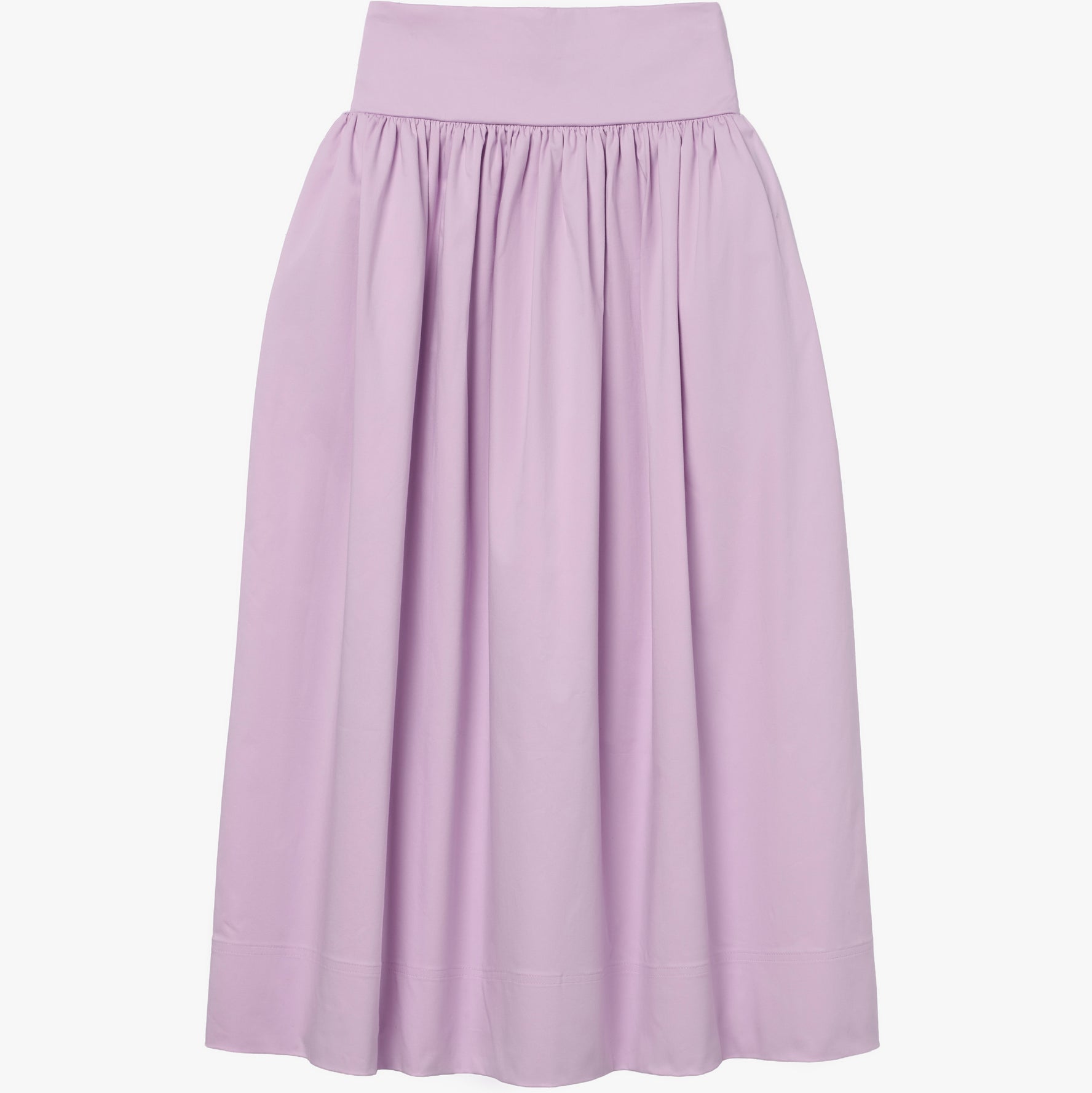 the BELLE pleated skirt in lavender cotton blend