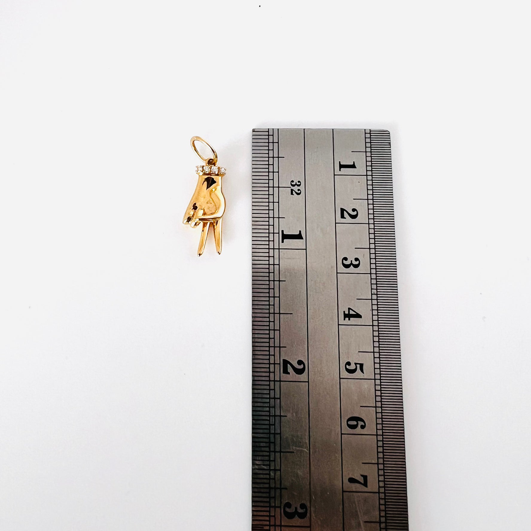 14k gold peace sign with diamond charm/pendant