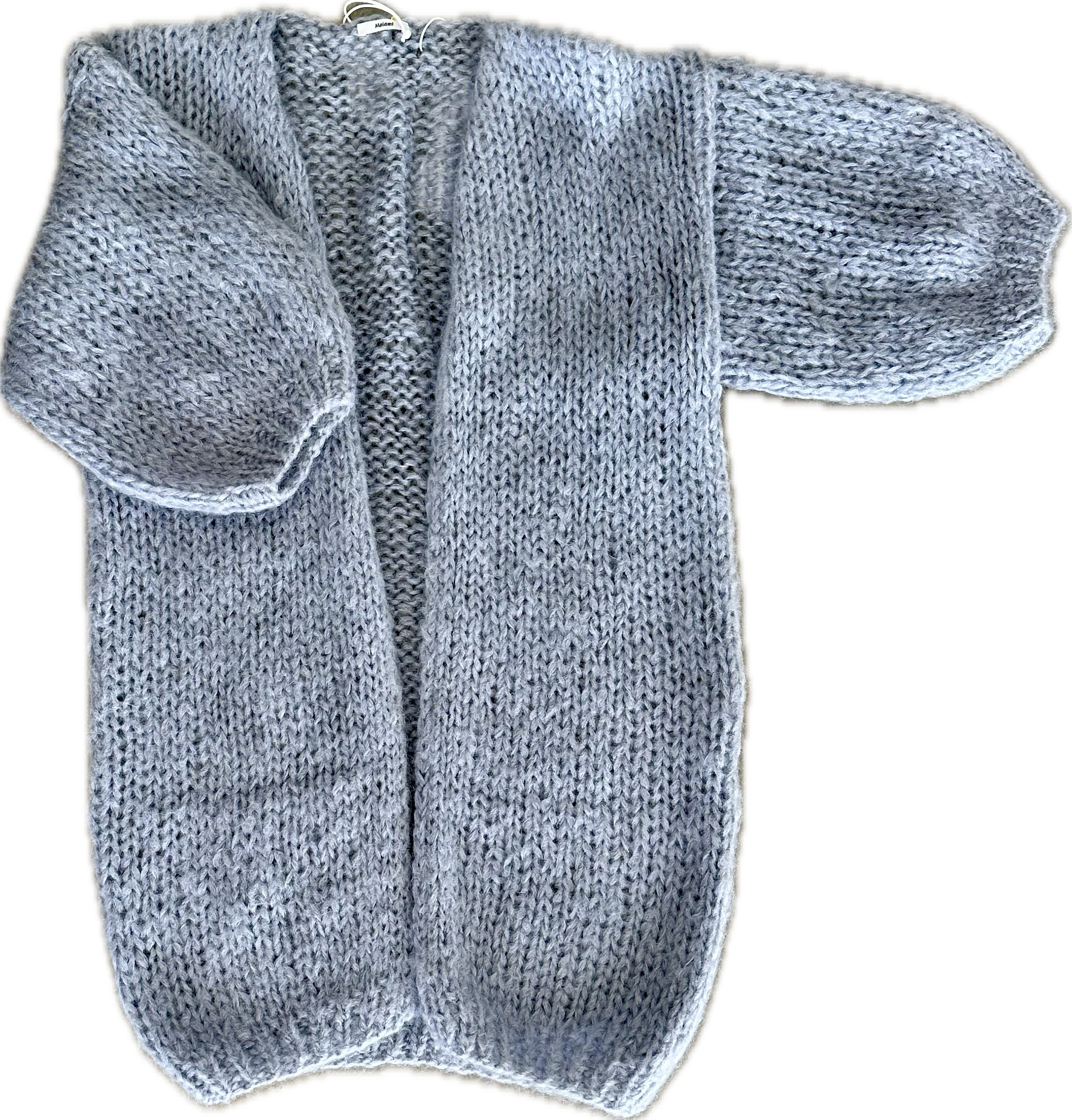 Grey Blue Mohair Short Coat