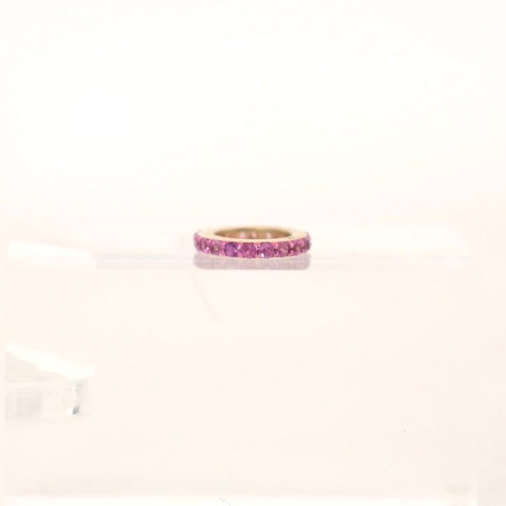 14k pink sapphire rondelle