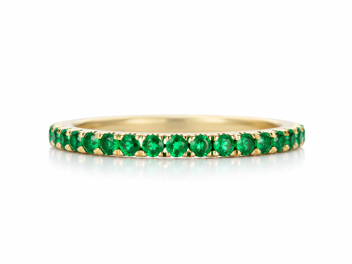 brilliant emerald stacking ring