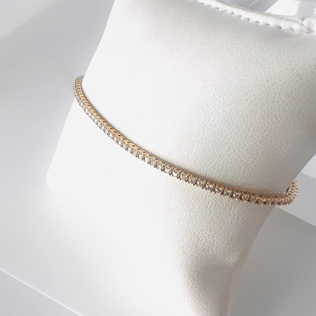 14k diamond tennis bracelet