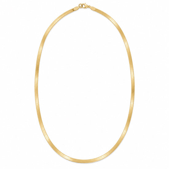 14K Gold Herringbone Chain Necklace by JAG Jewelry and Goods