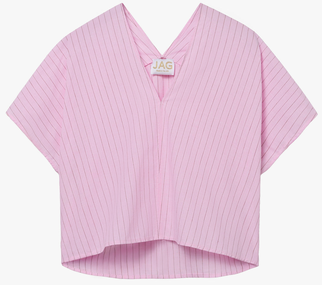 the JEWEL in pink/brown Italian cotton
