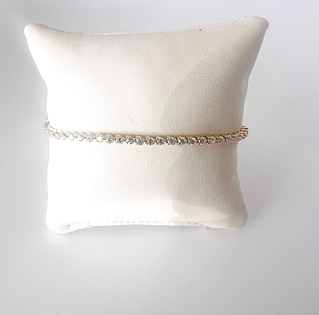 14k diamond tennis bracelet