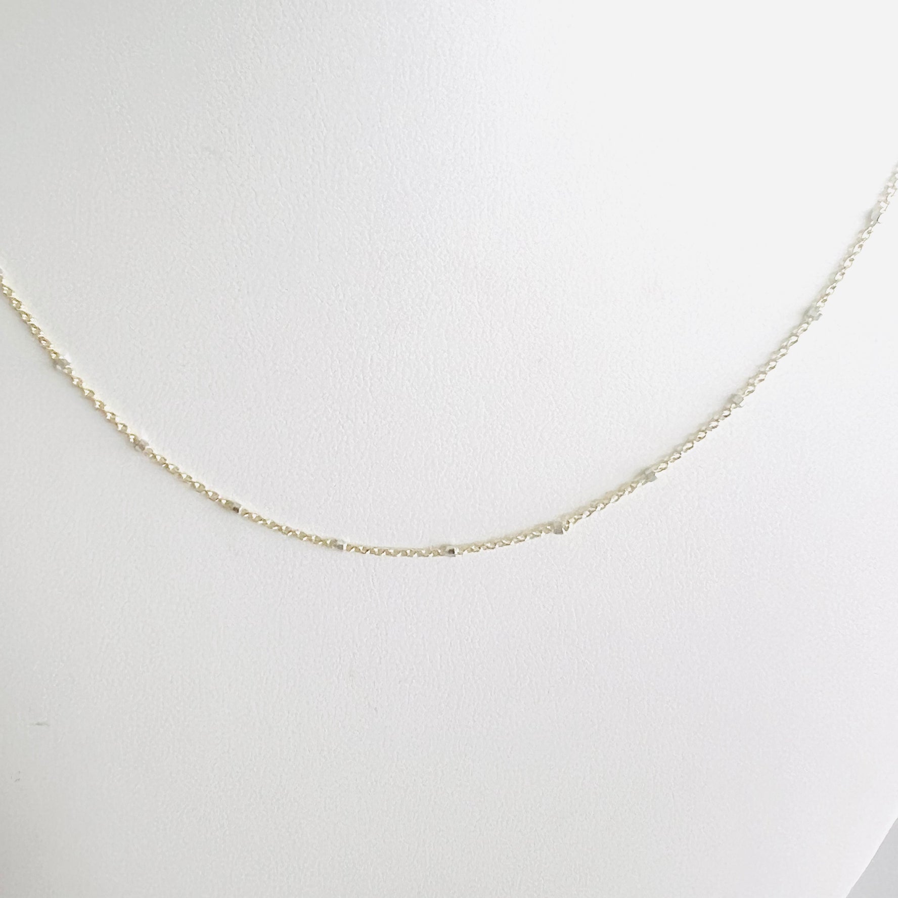 14k gold chain with tiny balls