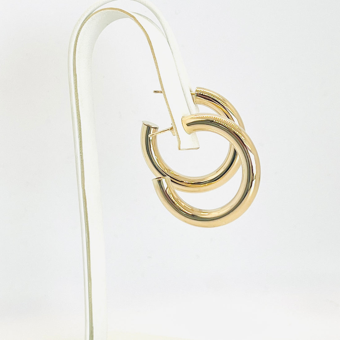 classic 14k yellow gold hoops