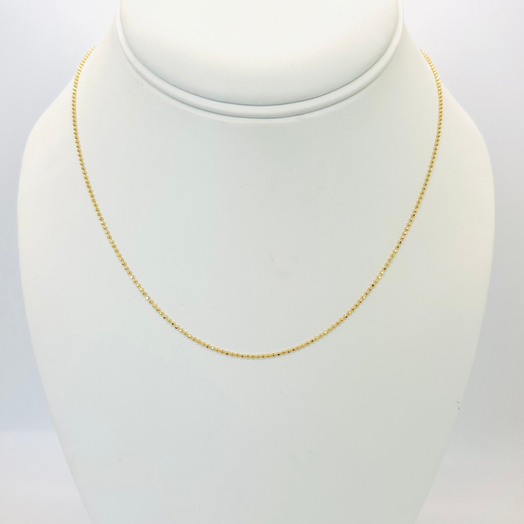 14k small ball chain necklace