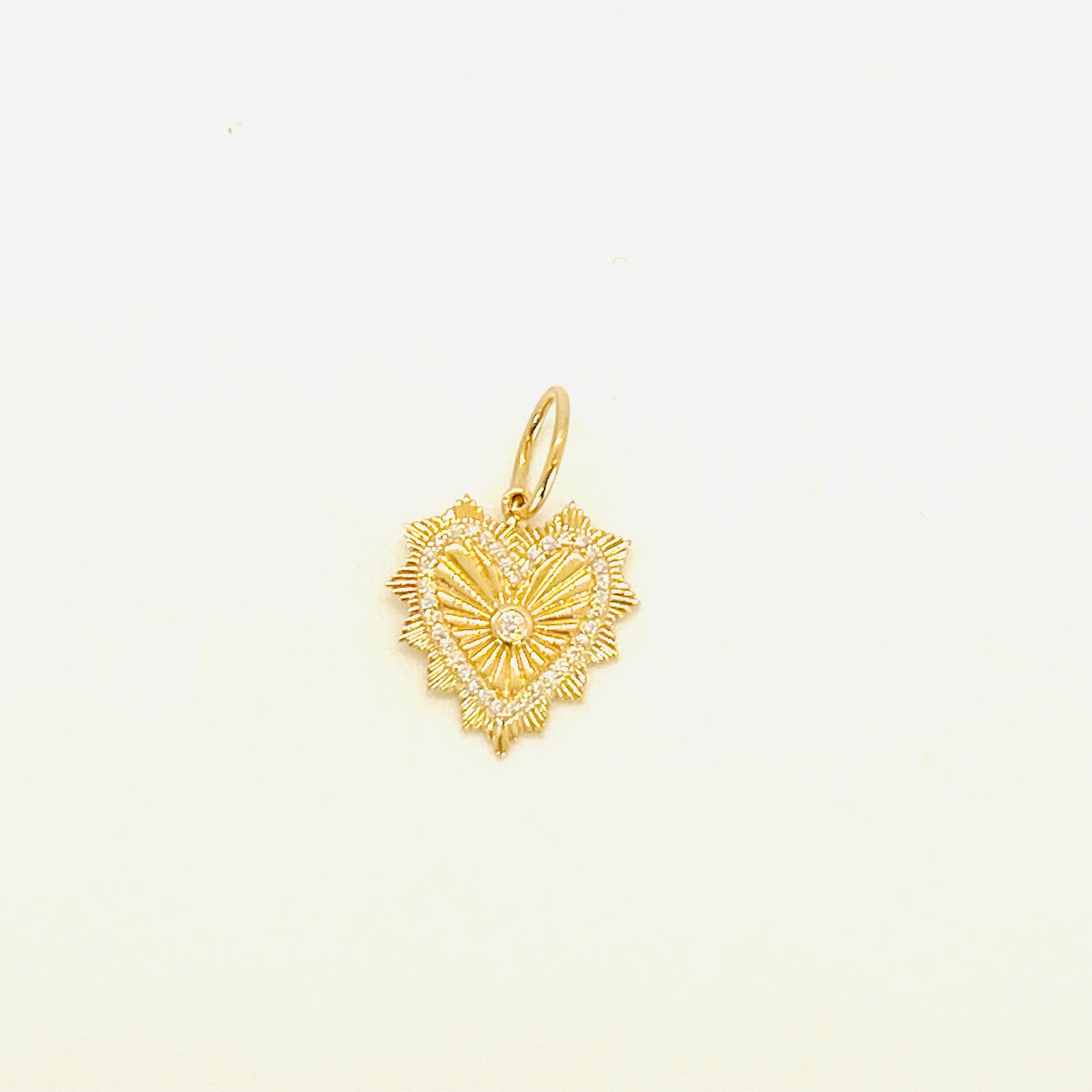 14k gold heart charm