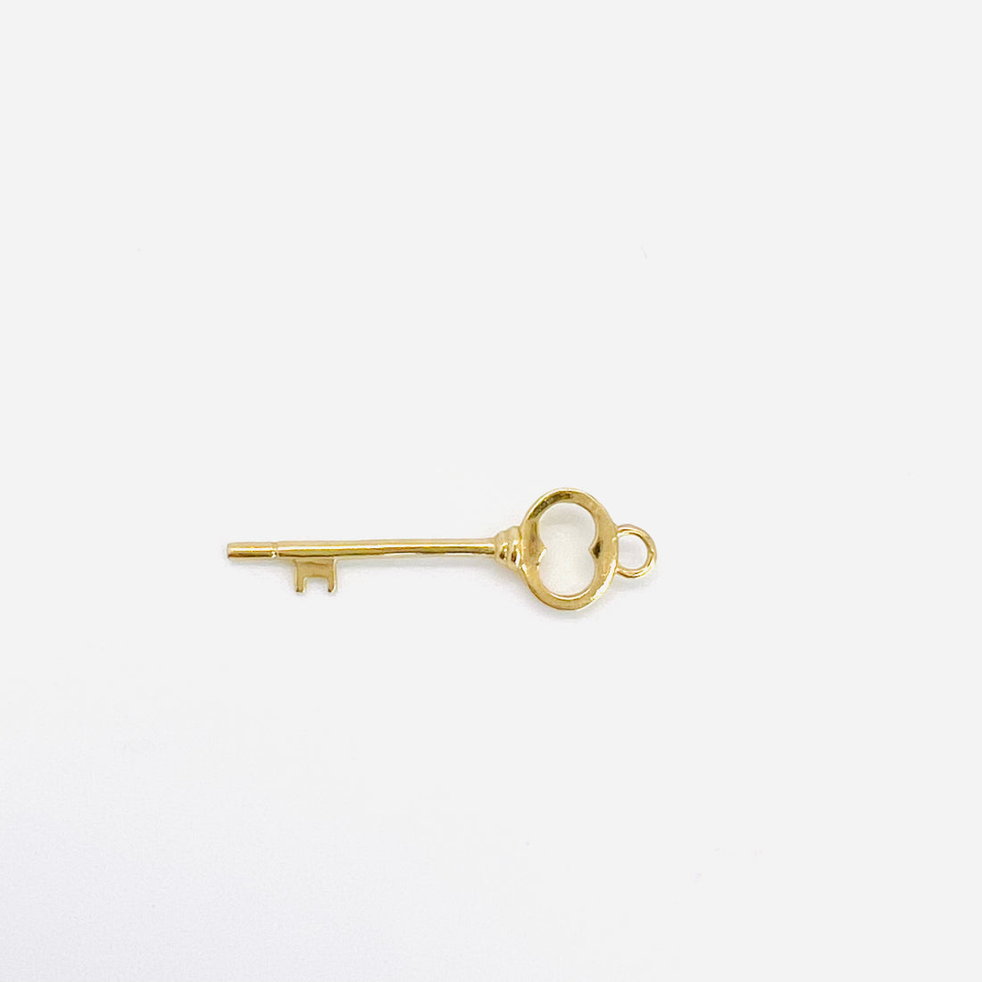 14k gold oval key charm