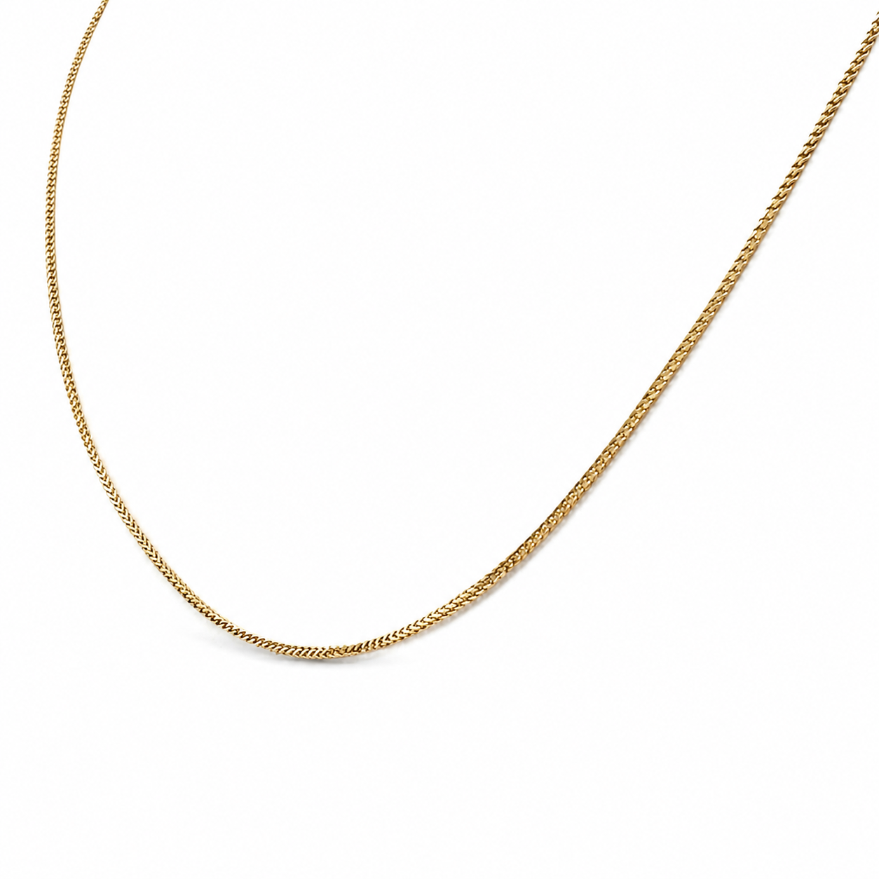 14K gold rope chain necklace, close-up detail