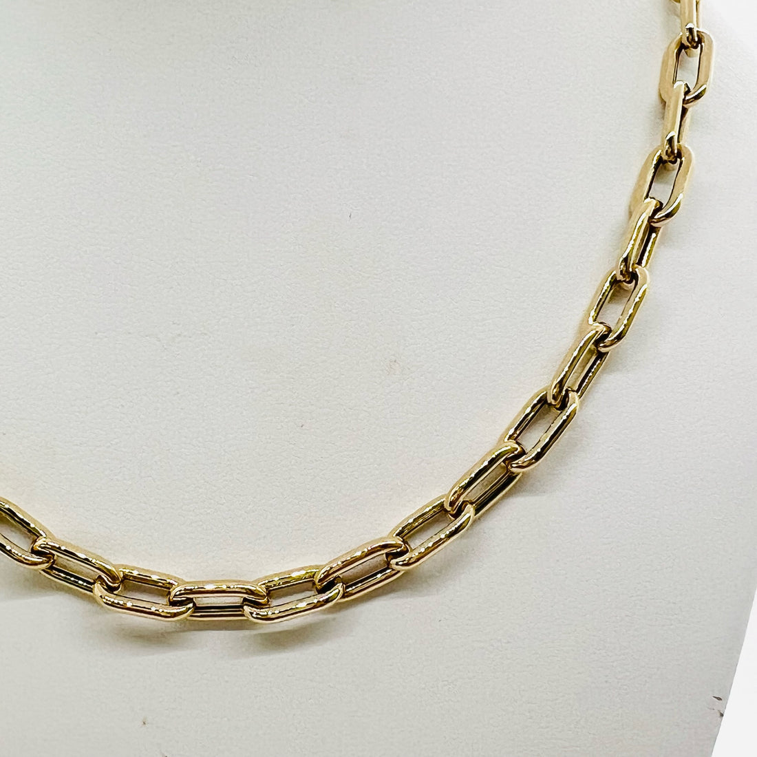 14k adjustable paper clip link chain