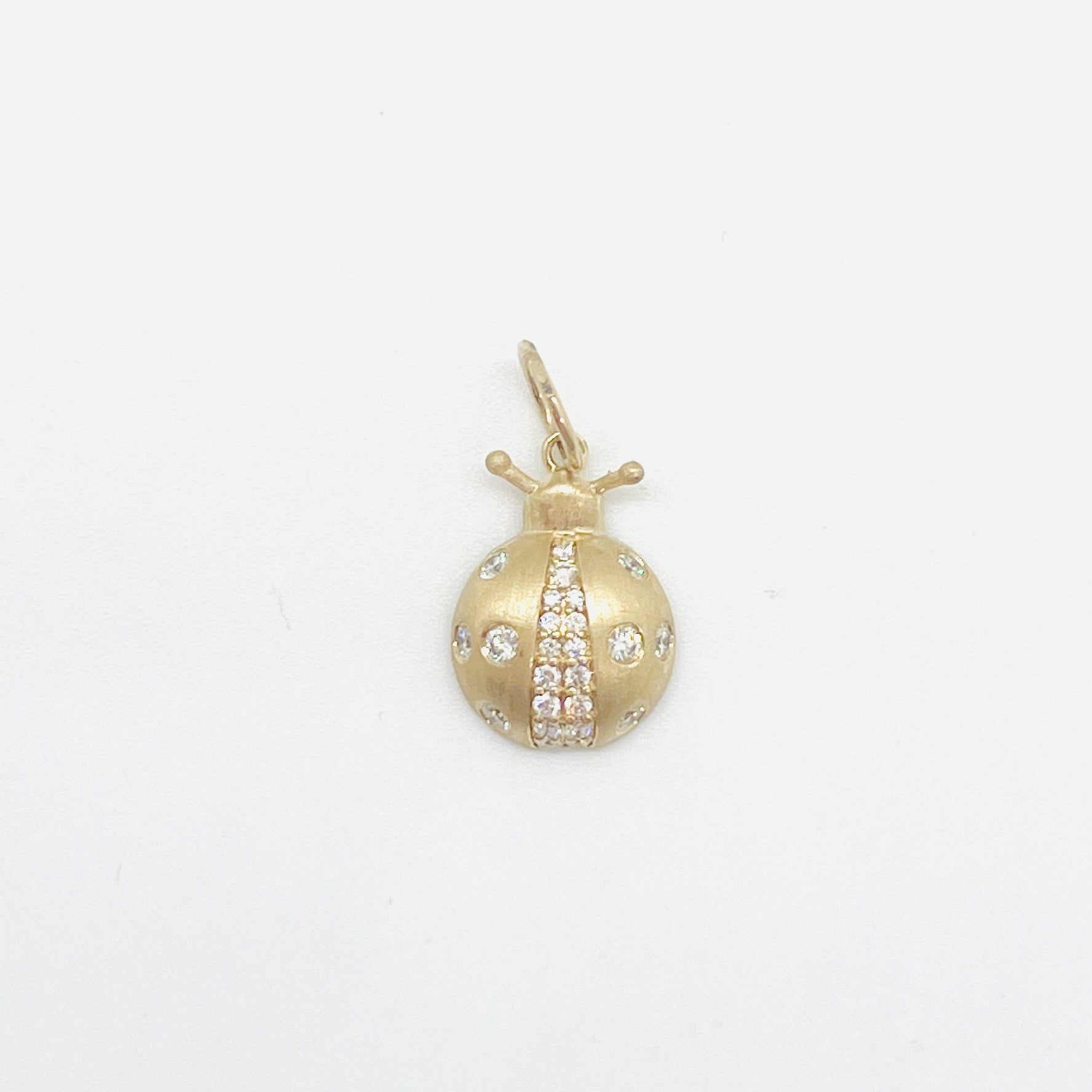 14k gold and diamond ladybug charm