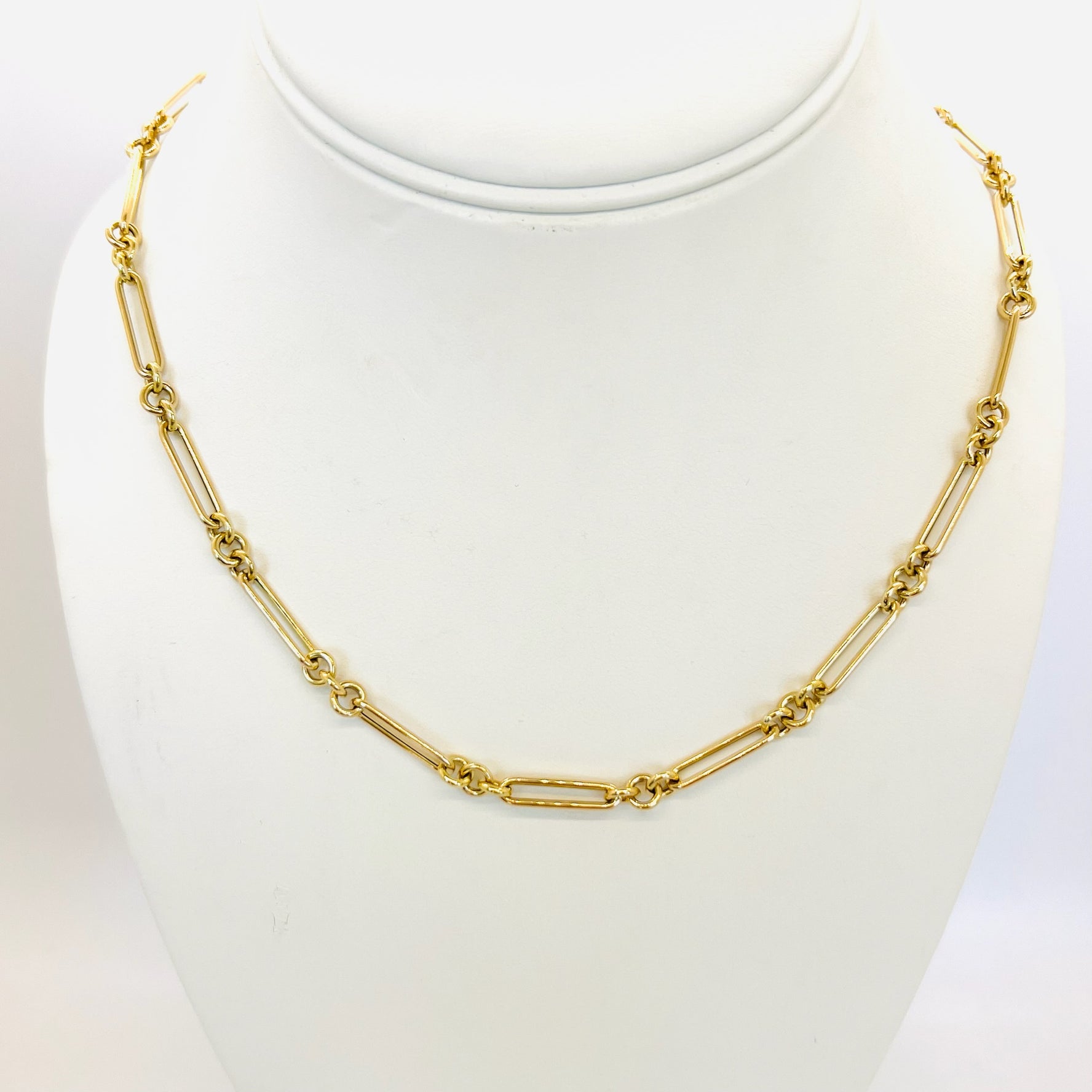 14k small nautical link chain necklace