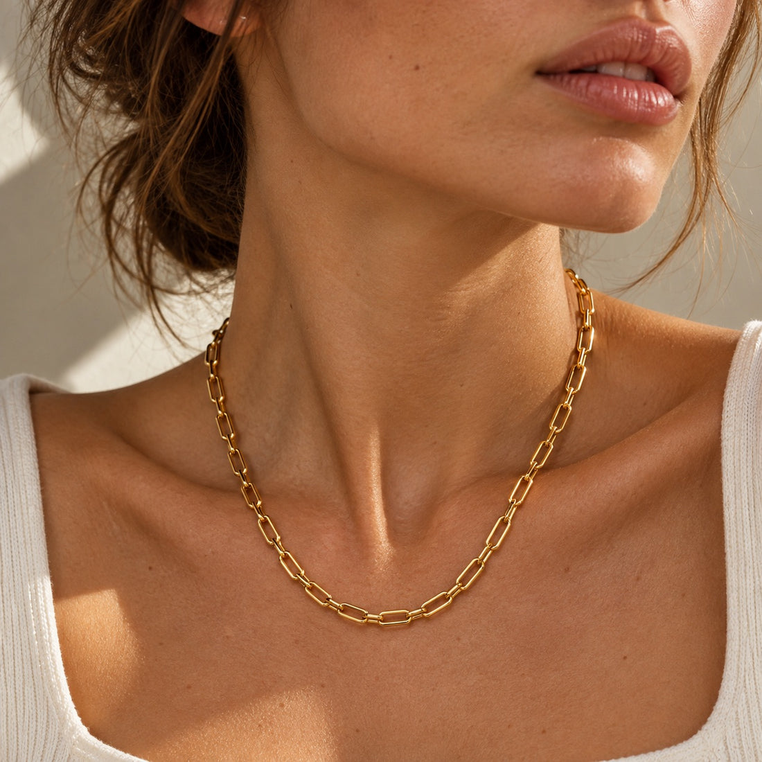 14K Gold Paperclip Chain Necklace by JAG Jewelry and Goods, additional view