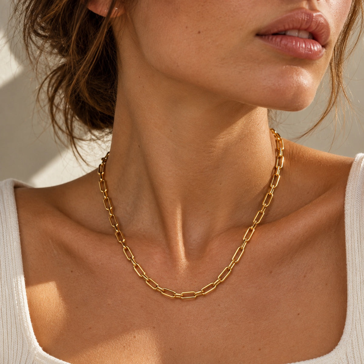 14K Gold Paperclip Chain Necklace by JAG Jewelry and Goods, additional view