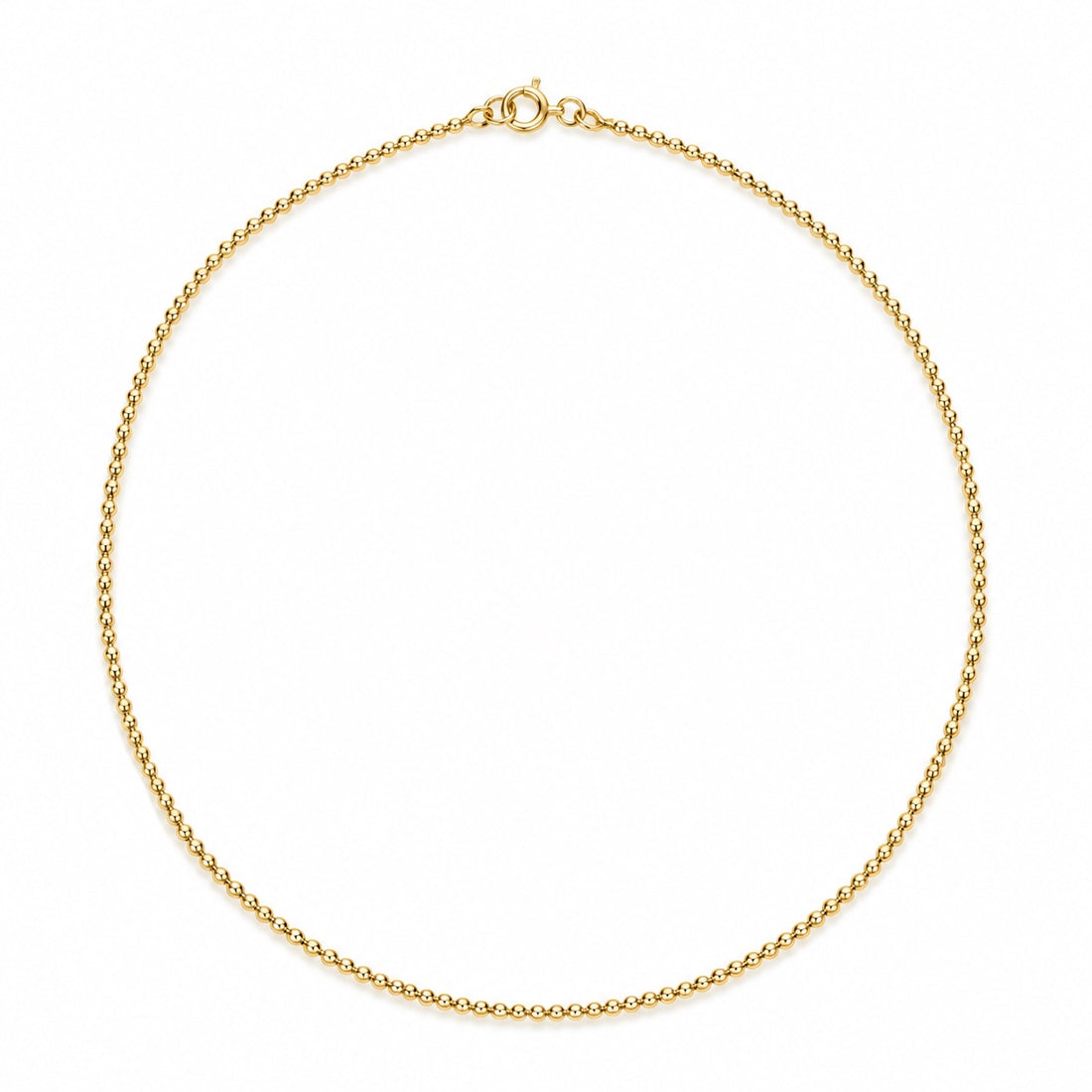 14K Gold Faceted Bead Chain Necklace by JAG Jewelry and Goods, alternate view