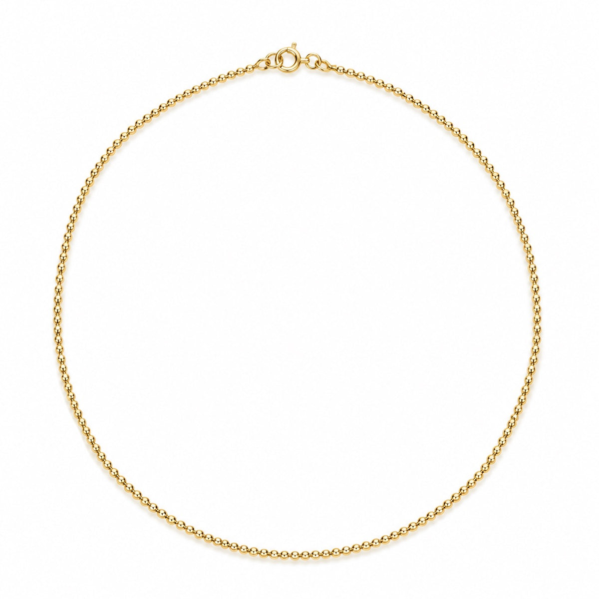 14K Gold Faceted Bead Chain Necklace by JAG Jewelry and Goods, alternate view