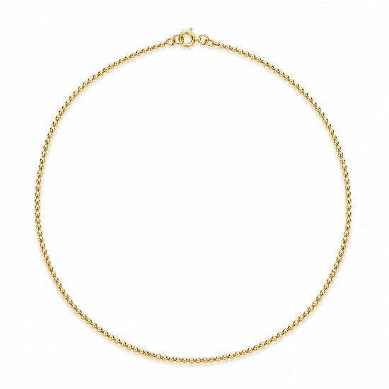 14K Gold Faceted Bead Chain Necklace by JAG Jewelry and Goods, alternate view