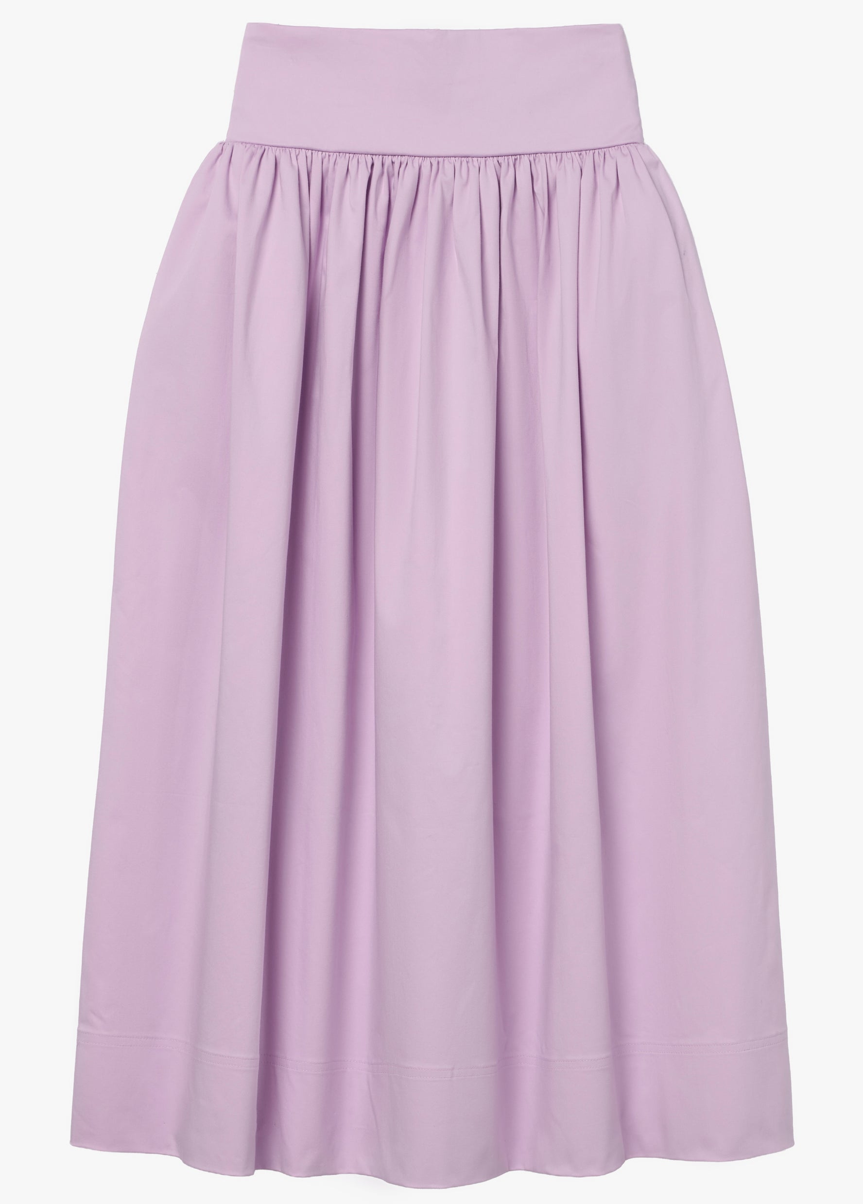 the BELLE pleated skirt in lavender cotton blend