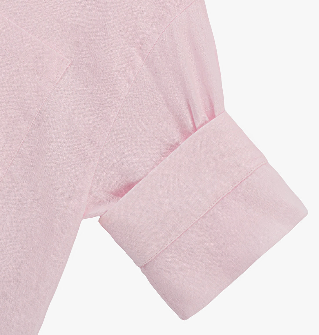the ROSE top in powder pink Italian linen