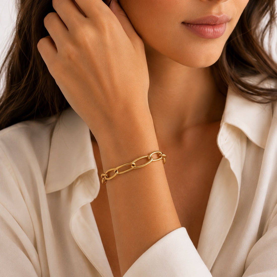 14K Oval Jumbo Link Bracelet