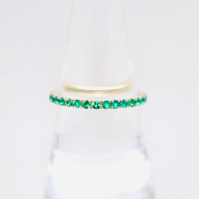 brilliant emerald stacking ring