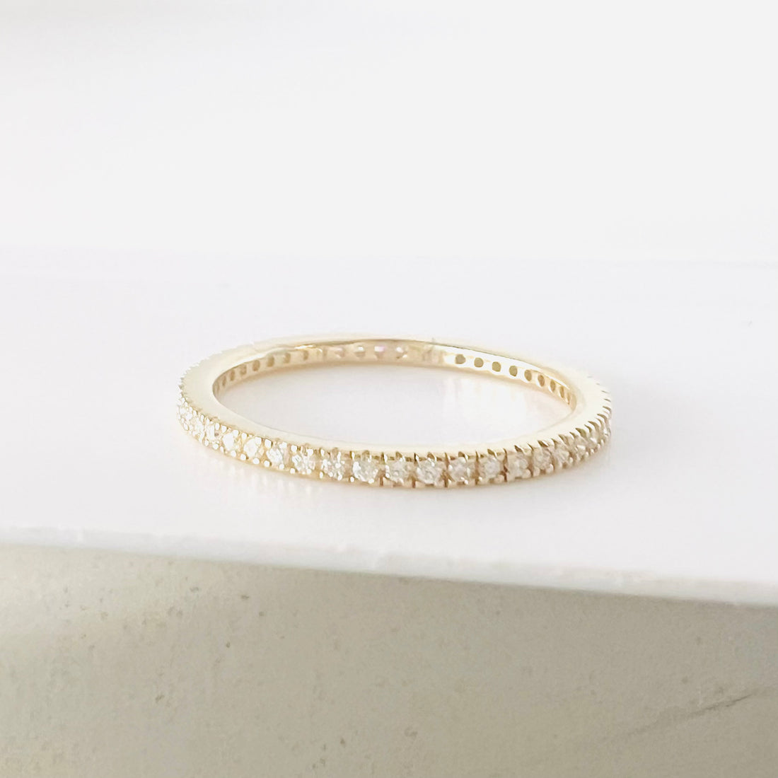 14k diamond stacking ring