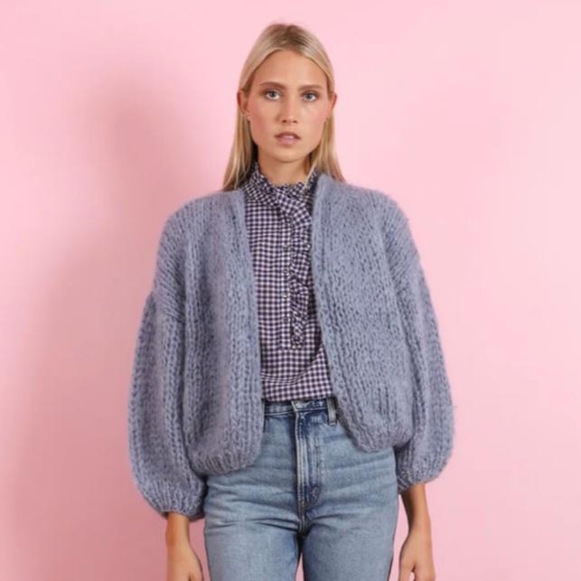 Dusty Purple Mohair bomber