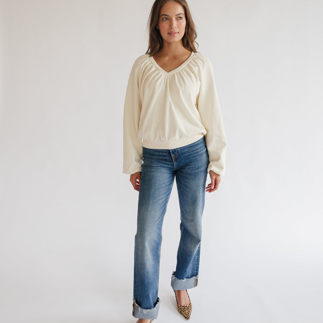 the JENNA in cream fleece