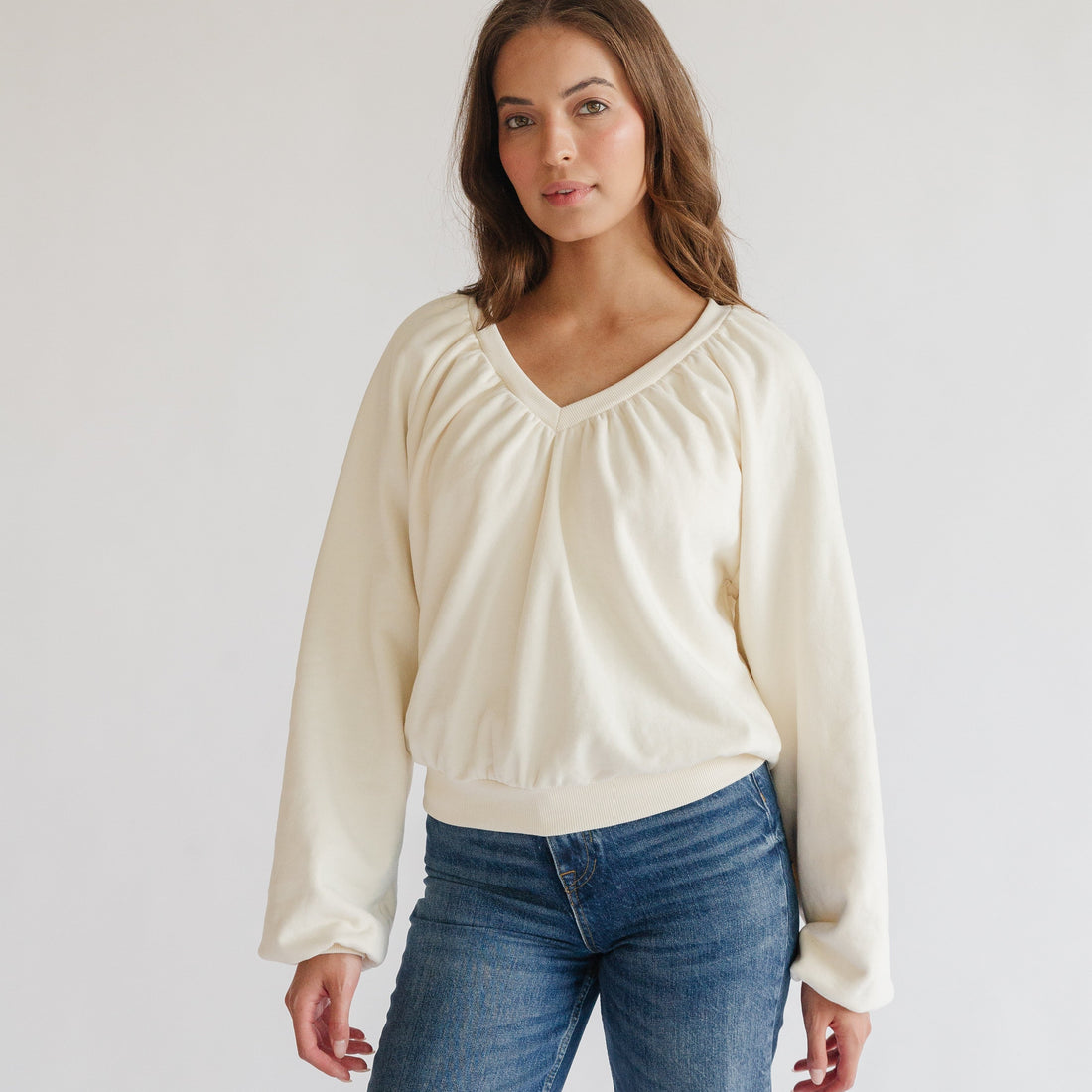 the JENNA in cream fleece