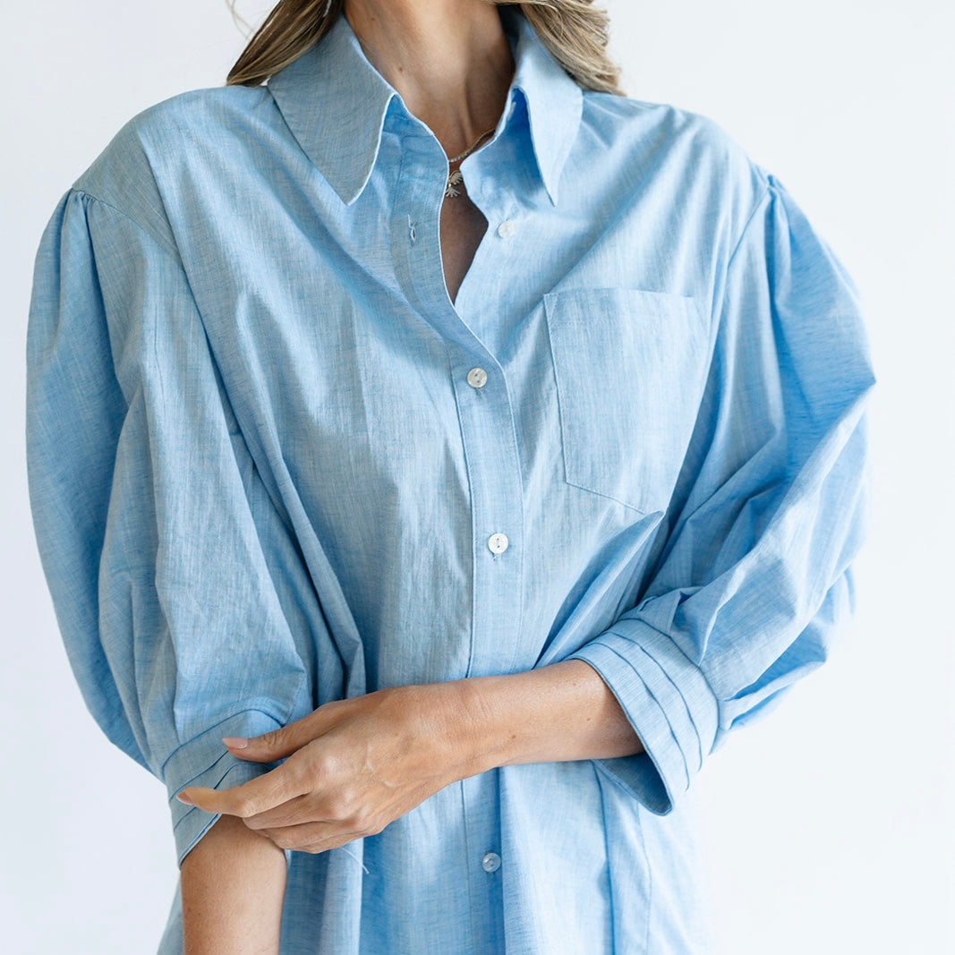 the JILL top in blue