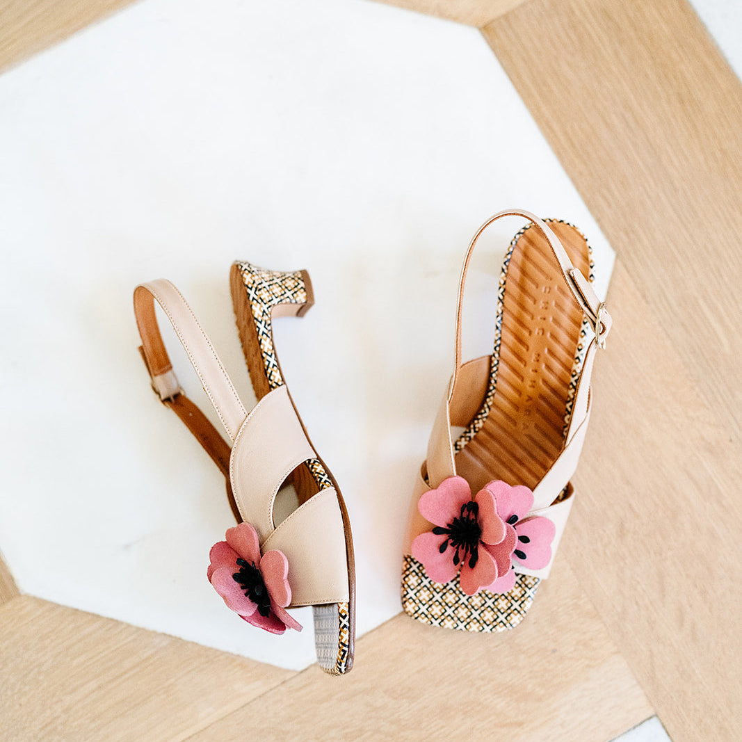 CHI MIHARA Rose Sandal in Nude