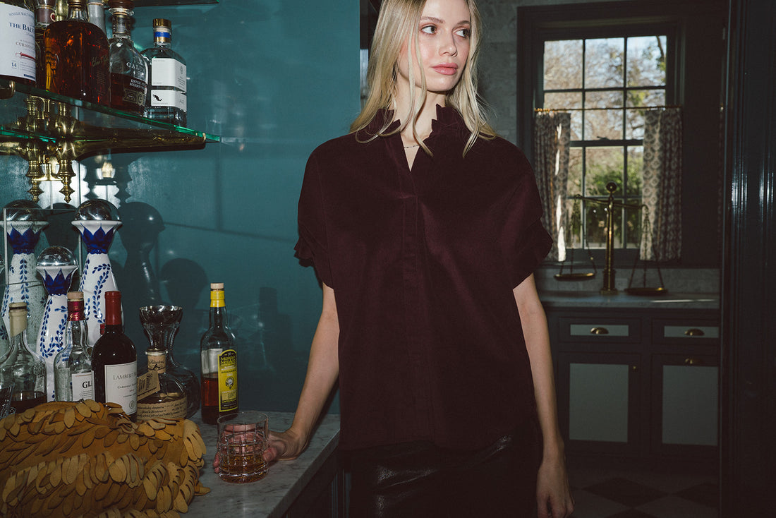 The RENEA Top in Wine Cord