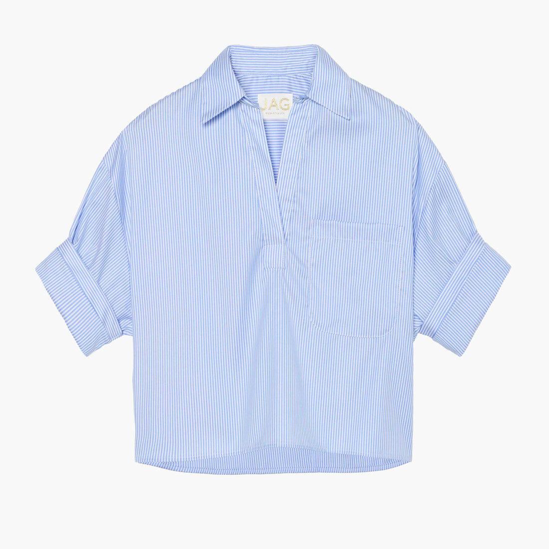 The ROSE Top in Blue Pinstripe