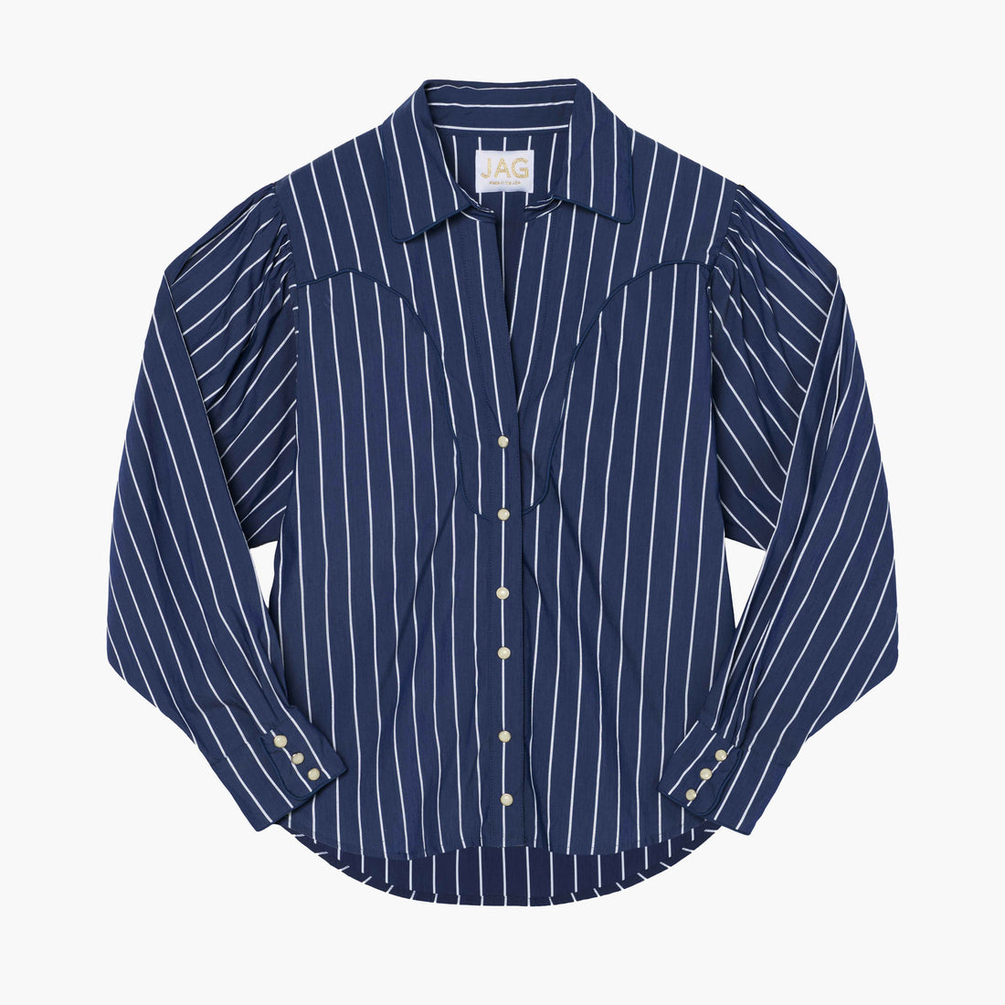 The DOLLY in Navy Metallic Pinstripe