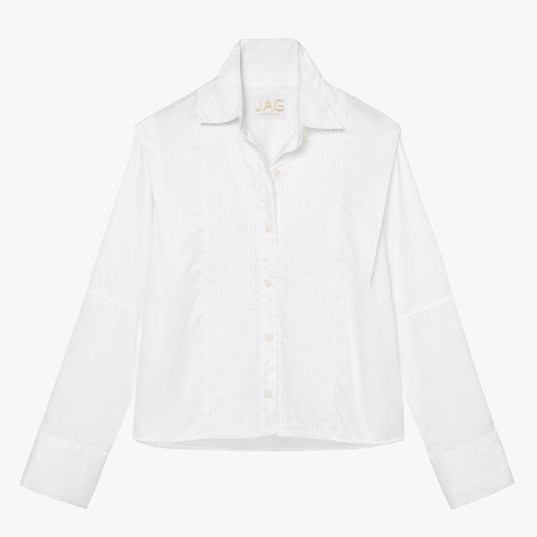 The GEORGETTE Top in White Tuxedo