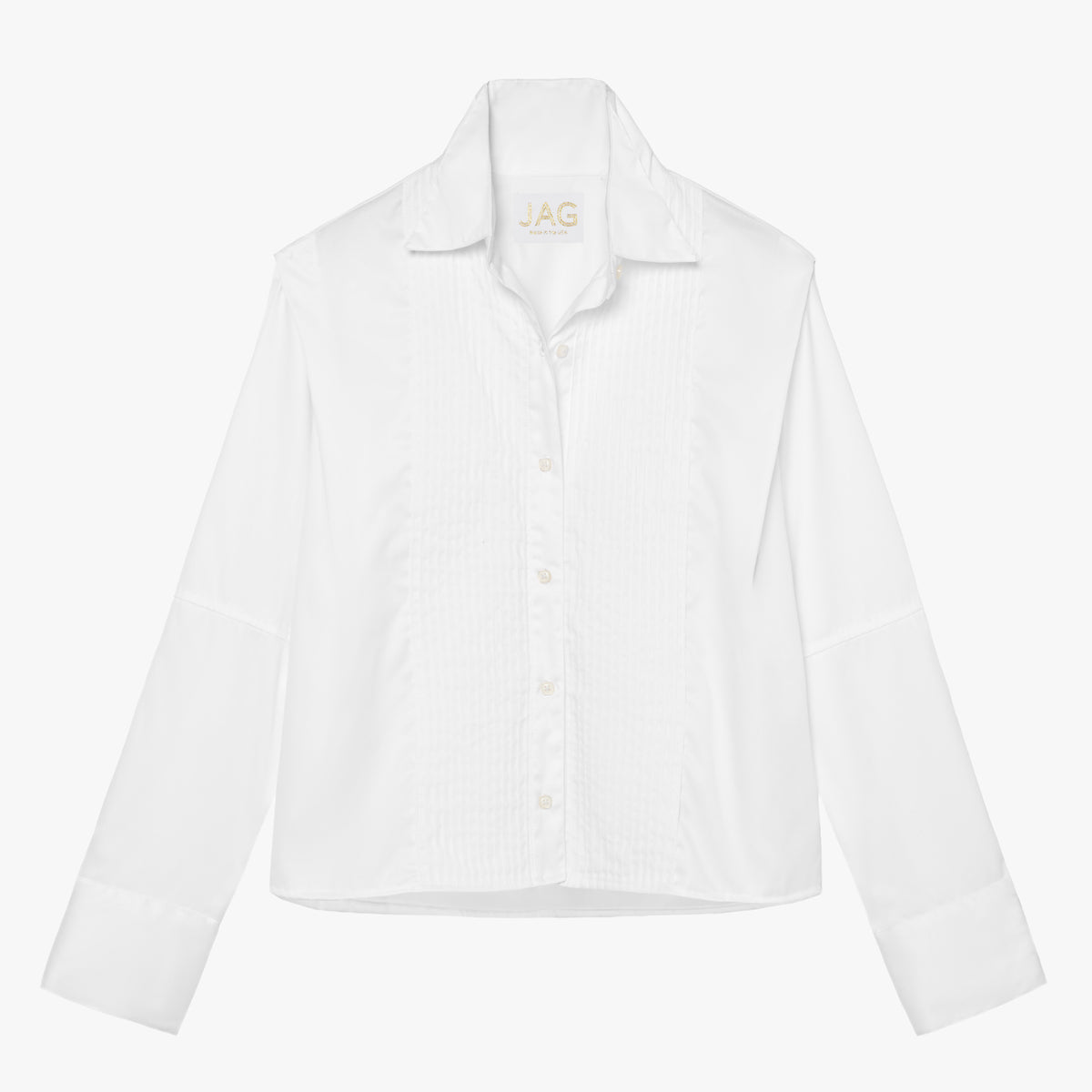 The GEORGETTE Top in White Tuxedo
