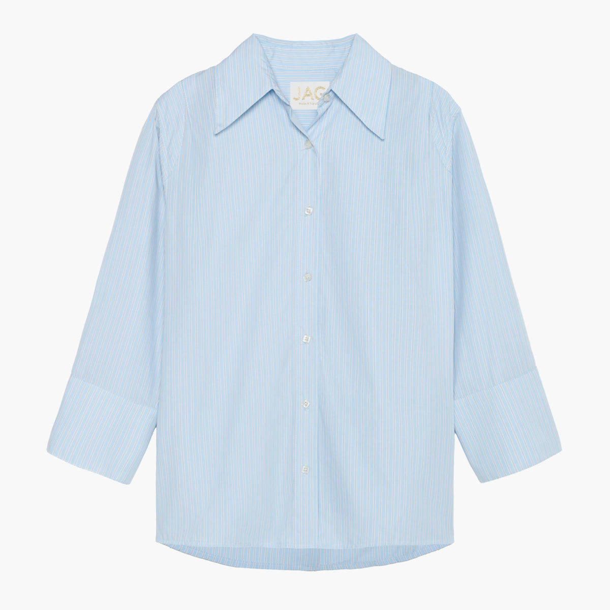 The HATTIE Top in Light Blue Stripe