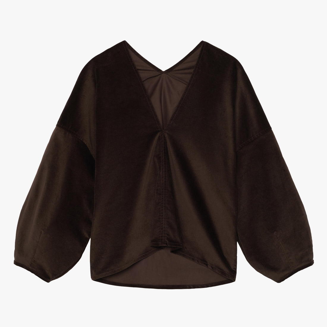 The HAYDEN Top in Chocolate Brown Velvet