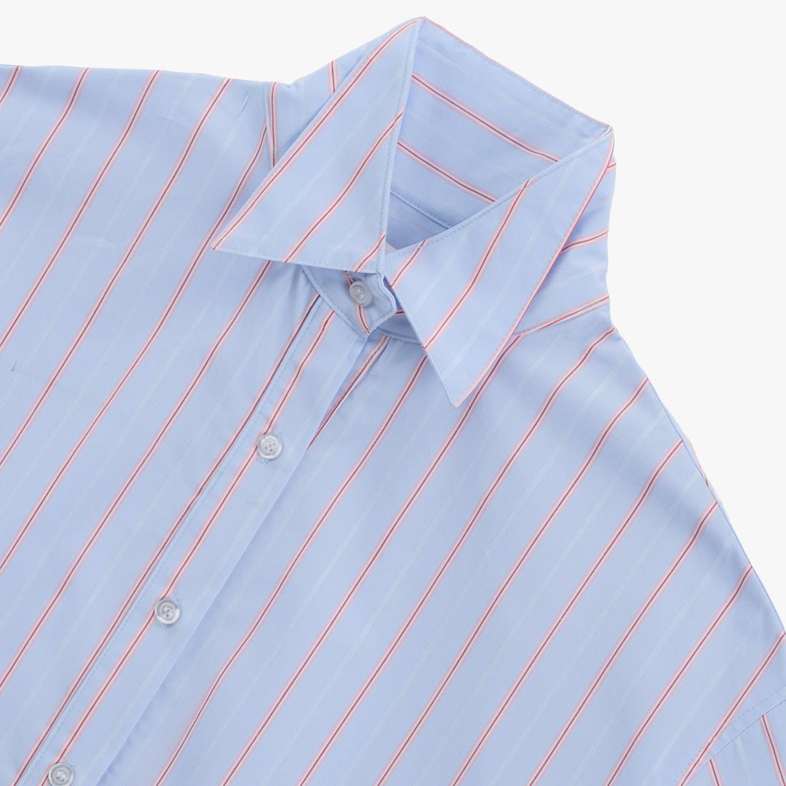 the GEORGIE top in blue/red/pink stripe