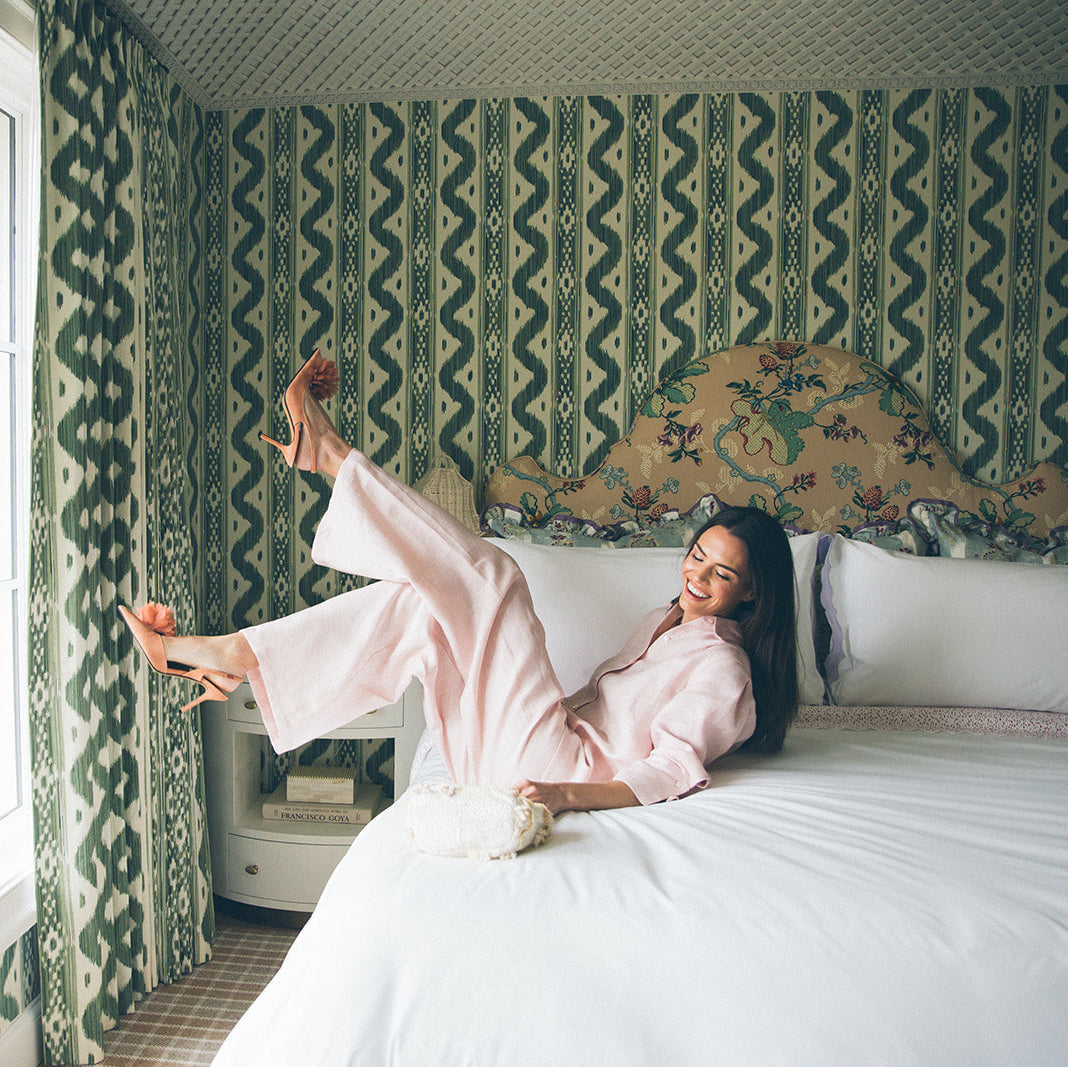 the PATTY in pale pink linen