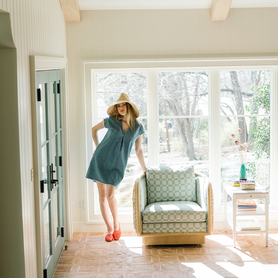 the JEWEL dress in denim