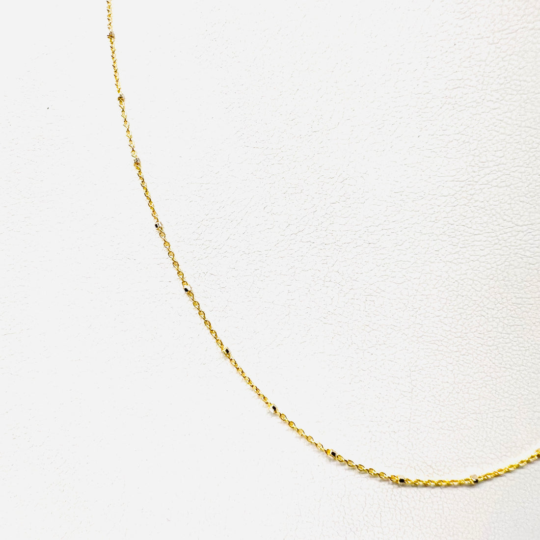 14k delicate box chain necklace