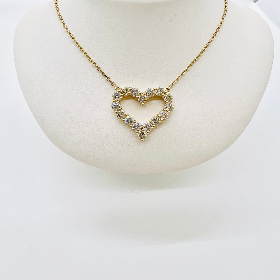 heart statement diamond necklace