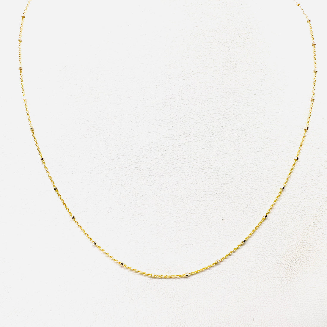 14k delicate box chain necklace