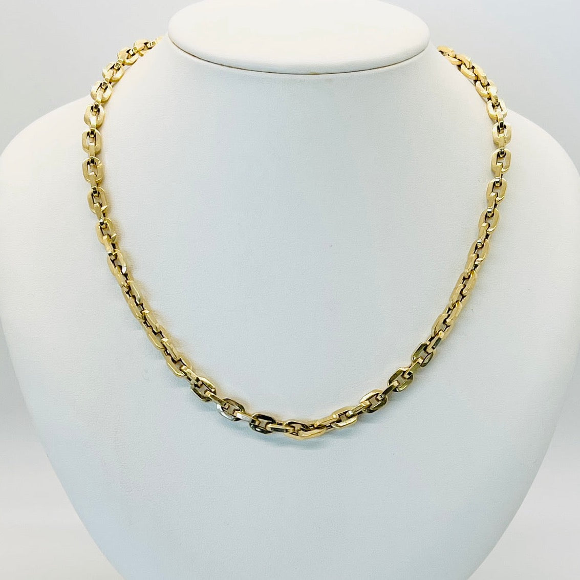 Mens square link gold on sale chain