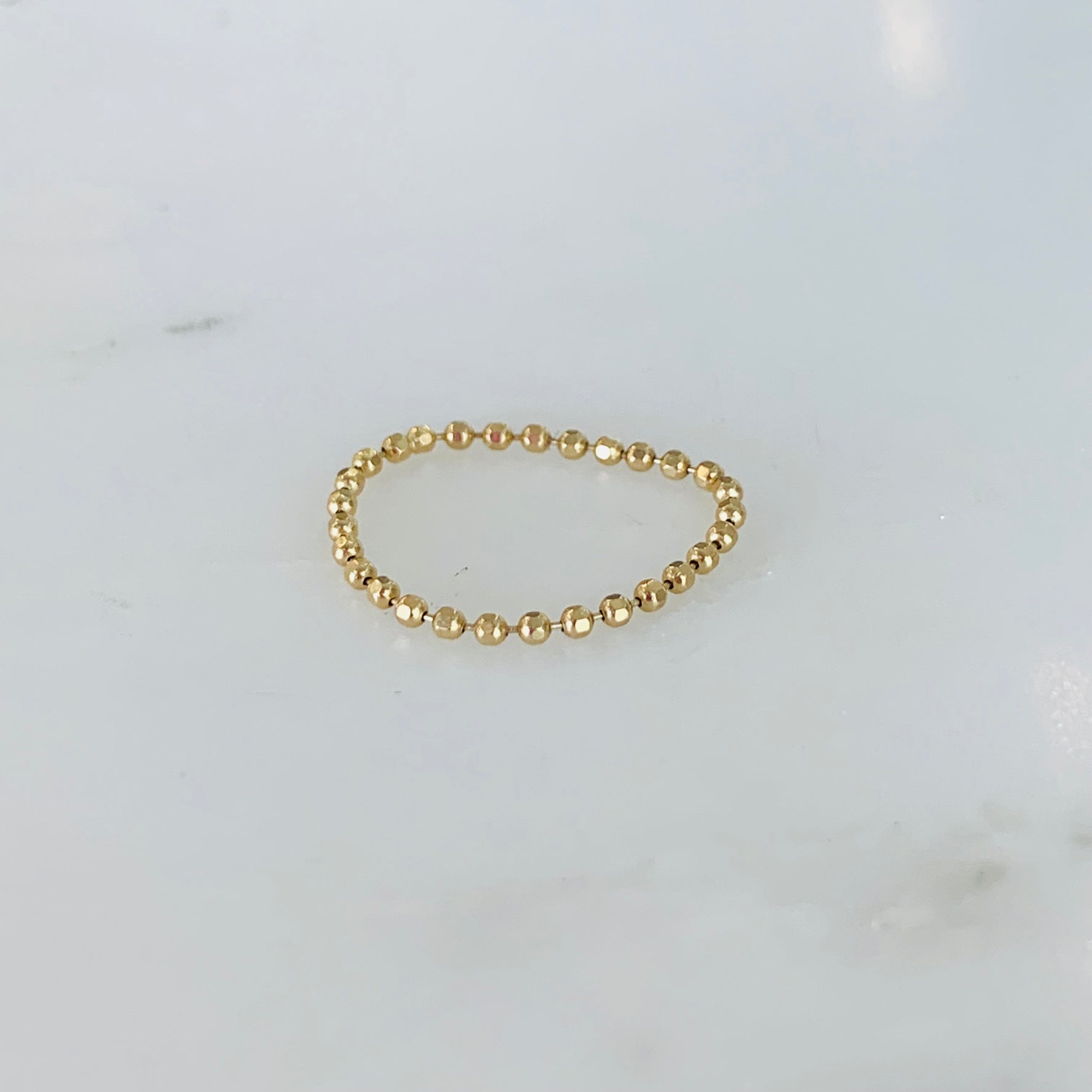 Gold bead ring