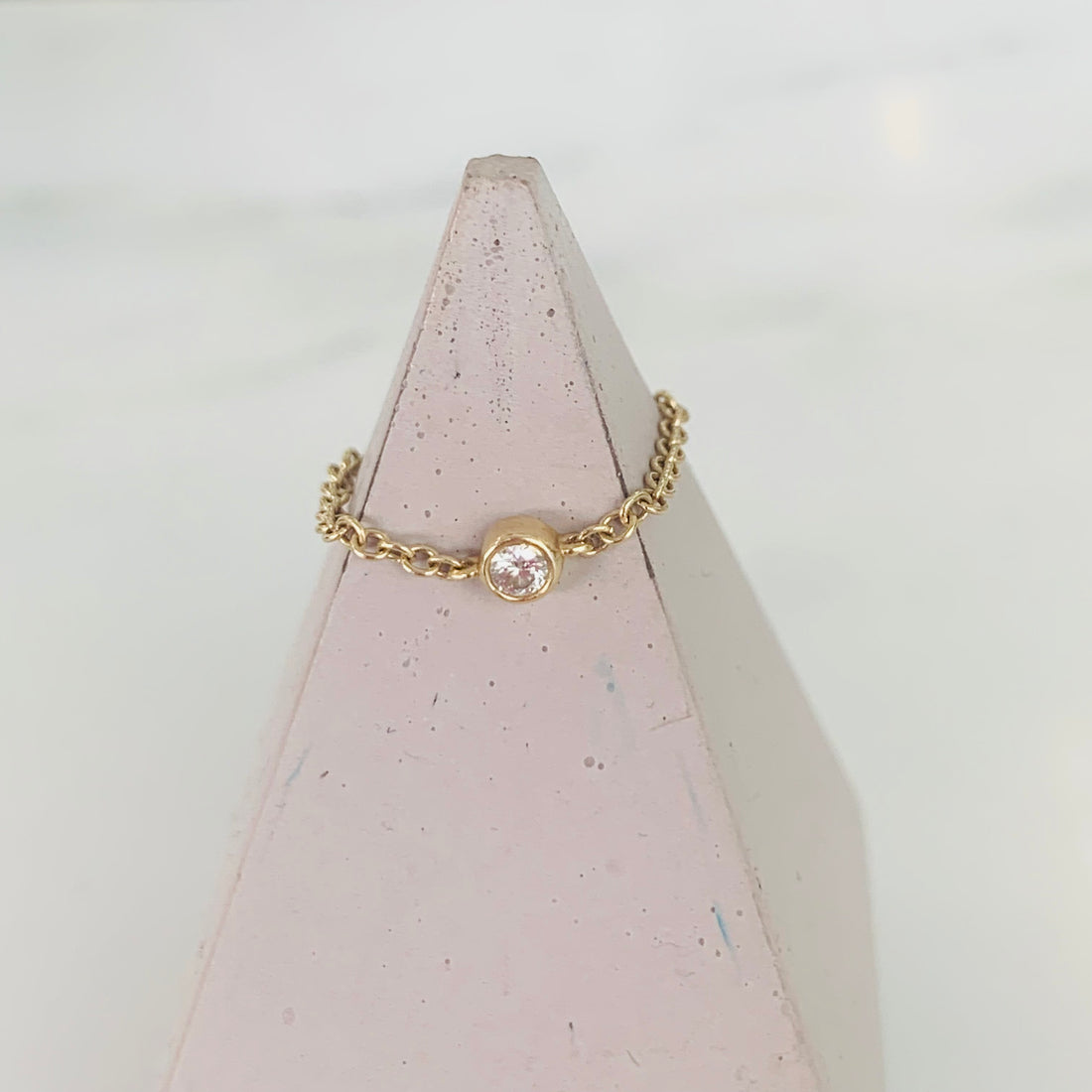 gold chain diamond ring