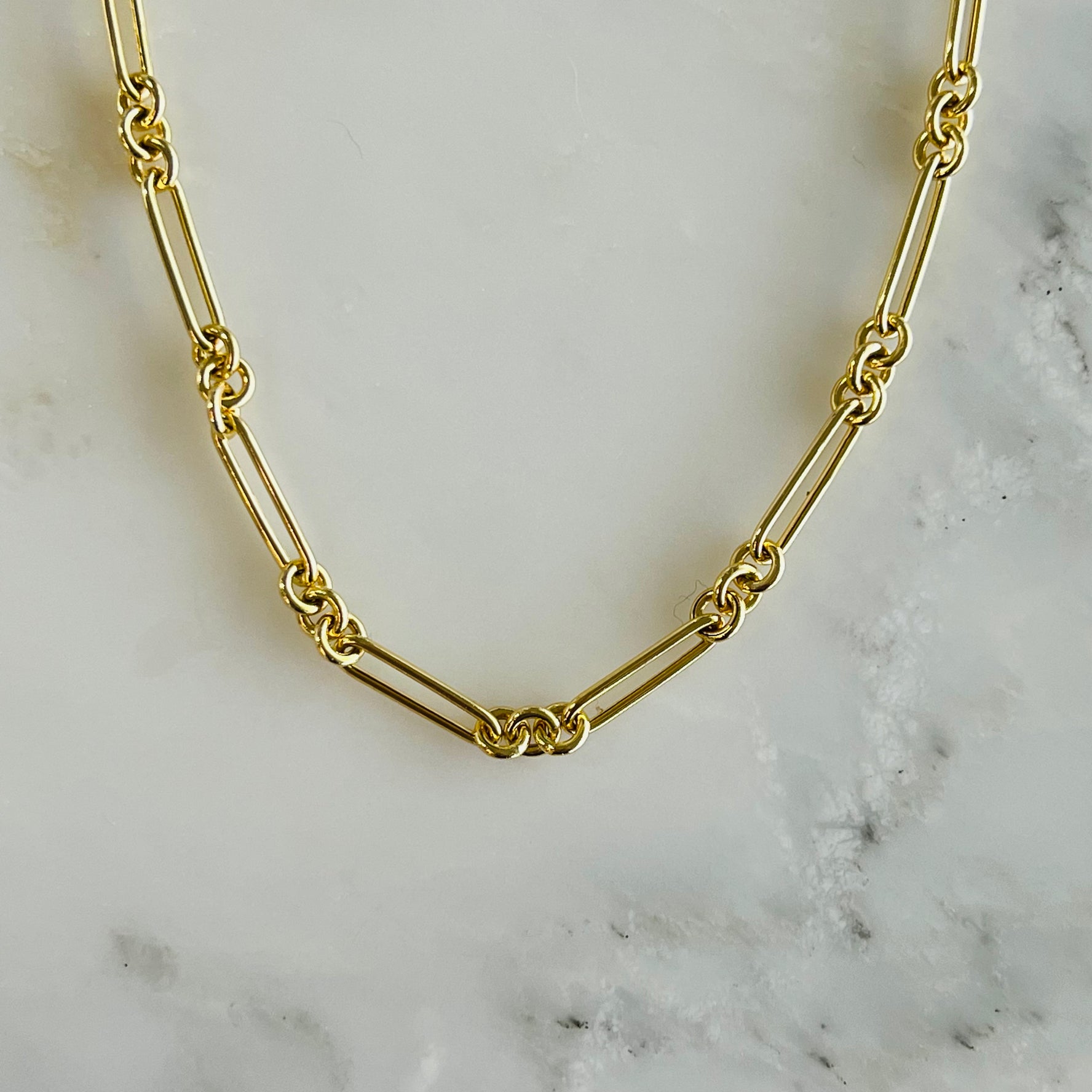 mixed link necklace